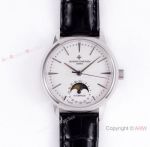 (VC) Swiss Grade Vacheron Constantin Copy Patrimony Moonphase White Dial Watch